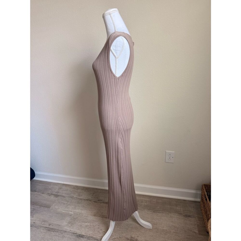 DISSH Sleeveless Ribbed Maxi Dress in Taupe - Picture 5 of 8